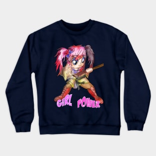 girl power elf fighter Crewneck Sweatshirt